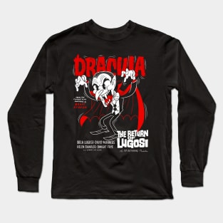 Bram Stoker Dracula Return Lugosi old Cartoon Poster Long Sleeve T-Shirt